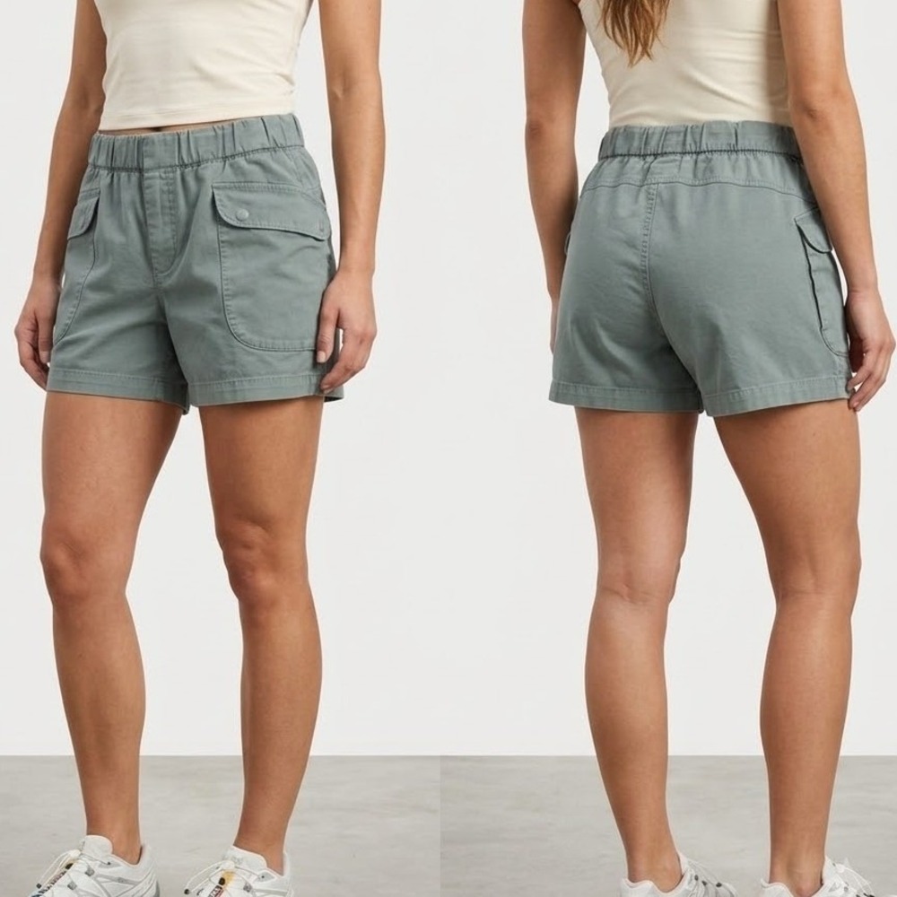 Mountain Hardwear Cascade Pass Women XS Gray Stretch Cargo Hiking Shorts XS Reg